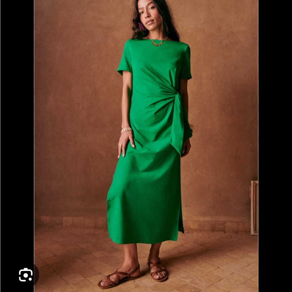 PRISTINE SEZANE PIPPA GreenTie Front Dress